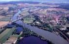Photos aériennes de "Moselle" - Photo réf. 14443 - Les bords de la Moselle le long de la commune de Belleville.