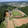 Photos aériennes de Forbach (57600) - Le Stade | Moselle, Lorraine, France - Photo réf. 055918 - Le Schlossberg dominant toute la ville et son stade.