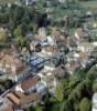 Photos aériennes de "Moselle" - Photo réf. 23995 - La Moselle prend sa source au col de Bussang,  715 m d'altitude. Au centre de la ville, l'glise Sainte-Barbedate du 18me sicle.