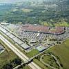 Photos aériennes de "autoroute" - Photo réf. 42882 - L'hypermarch Carrefour et un magasin Dcathlon  cot de l'A6 (l'Autoroute du soleil).
