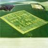 Photos aériennes de "champs" - Photo réf. 61596 - Au milieu des champs, un support insolite pour une publicit.