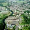 Photos aériennes de "esplanade" - Photo réf. 57740 - Au premier plan, l'imposante usine Dembiermont, et sur la rive droite de la Sambre, l'esplanade Saint-Marcel.