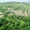 Photos aériennes de "Paysage" - Photo réf. 60767 - Village typique des paysage d'Auvergne, construit en lave noire.