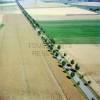 Photos aériennes de "champs" - Photo réf. 61252 - Borde d'arbres, la dpartementale passe  travers champs.
