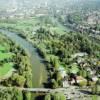 Photos aériennes de "rhin" - Photo réf. 61750 - Une zone de verdure entre le canal du Rhne au Rhin et la rivire.