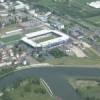 Photos aériennes de "Moselle" - Photo réf. N009311 - Le long de la Moselle le stade rnov.