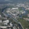 Photos aériennes de "rhin-rhone" - Photo réf. N017997 - Le Canal du Rhne au Rhin et la rivire L'Allan traversent la ville