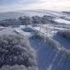 Photos aériennes de "hiver" - Photo réf. N020537 - Vue sur les pistes de le station de sport d'hiver de La Bresse dans les Vosges.