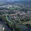 Photos aériennes de "rhin-rhone" - Photo réf. N028171 - Le canal du Rhne au Rhin et Le Doubs passe par Voujeaucourt