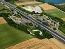 Photos aériennes de "autoroute" - Photo réf. T041172 - Une aire d'autoroute  Crches-sur-Sane (Sane-et-Loire).