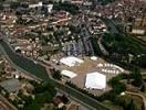 Photos aériennes de "Bourbince" - Photo réf. T042166 - La ville est traverse par le canal du Centre et par La Bourbince.