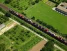 Photos aériennes de "train" - Photo réf. T069724 - Un train transportant des voitures neuves (Ardche).