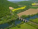Photos aériennes de "Doubs" - Photo réf. T084598 - Une vue paysagre d'un viaduc ferroviaire  Osselle dans le Doubs.