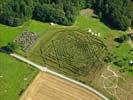 Photos aériennes de "labyrinthe" - Photo réf. T099680 - La Ferme Aventure situe dans les Vosges propose des parcours ludiques et pdagogiques dans diffrents labyrinthes de mas, bois, pierre et crales.