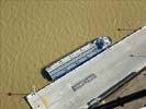 Photos aériennes de Pauillac (33250) | Gironde, Aquitaine, France - Photo réf. U089192 - Les tronons d'Airbus A380 sont transports de Pauillac  Langon  l'aide de cette barge. 