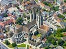 Photos aériennes de "dame" - Photo réf. U090841 - La construction de la cathdrale Notre-Dame de Noyon (Oise) dbuta en 1145 et s'tala sur presque 100 annes.