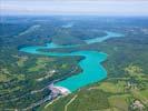 Photos aériennes de "Vouglans" - Photo réf. U100121 - Le lac de Vouglans avec ses 35km de long est la troisime retenue artificielle de France.