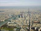 Photos aériennes de "Eiffel" - Photo réf. U101324 - On reconnait une vue de la capitale avec la tour Eiffel.
