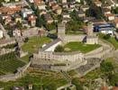Photos aériennes de "2000" - Photo réf. U108182 - Les chteaux de Bellinzona figurent depuis l'an 2000 sur la liste du patrimoine culturel mondial de l'UNESCO.