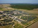 Photos aériennes de "electricite" - Photo réf. U112209 - Le chantier d'installation de la plus puissante centrale photovoltaique du monde sur l'ancienne base arienne 136 de Toul-Rosires par EDF Energies Nouvelles au 1er Aot 2011.