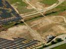 Photos aériennes de "plus" - Photo réf. U113132 - Le chantier d'installation de la plus puissante centrale photovoltaique du monde sur l'ancienne base arienne 136 de Toul-Rosires par EDF Energies Nouvelles au 29 Aot 2011.