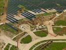 Photos aériennes de "Solaire" - Photo réf. U113134 - Le chantier d'installation de la plus puissante centrale photovoltaique du monde sur l'ancienne base arienne 136 de Toul-Rosires par EDF Energies Nouvelles au 29 Aot 2011.