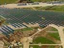 Photos aériennes de "photovoltaique" - Photo réf. U113135 - Le chantier d'installation de la plus puissante centrale photovoltaique du monde sur l'ancienne base arienne 136 de Toul-Rosires par EDF Energies Nouvelles au 29 Aot 2011.