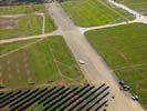 Photos aériennes de "2011" - Photo réf. U113137 - Le chantier d'installation de la plus puissante centrale photovoltaique du monde sur l'ancienne base arienne 136 de Toul-Rosires par EDF Energies Nouvelles au 29 Aot 2011.
