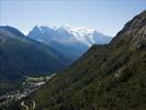 Photos aériennes de "Paysage" - Photo réf. U115064 - Le Mont-Blanc domine la valle de Chamonix.