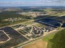 Photos aériennes de "electricite" - Photo réf. U115334 - Le chantier d'installation de la plus puissante centrale photovoltaique du monde sur l'ancienne base arienne 136 de Toul-Rosires par EDF Energies Nouvelles au 15 Septembre 2011.