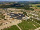 Photos aériennes de "Solaire" - Photo réf. U115335 - Le chantier d'installation de la plus puissante centrale photovoltaique du monde sur l'ancienne base arienne 136 de Toul-Rosires par EDF Energies Nouvelles au 15 Septembre 2011.