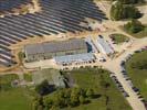 Photos aériennes de "photovoltaique" - Photo réf. U115336 - Le chantier d'installation de la plus puissante centrale photovoltaique du monde sur l'ancienne base arienne 136 de Toul-Rosires par EDF Energies Nouvelles au 15 Septembre 2011.