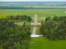 Photos aériennes de "memorial" - Photo réf. E135238 - Ce monument commmore les combats o 70 000 soldats amricains furent engags en Champagne.
