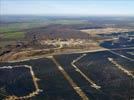 Photos aériennes de "Solaire" - Photo réf. U115355 - Le chantier d'installation de la plus puissante centrale photovoltaique du monde sur l'ancienne base arienne 136 de Toul-Rosires par EDF Energies Nouvelles au 16 Janvier 2012.
