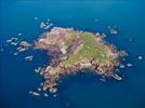 Photos aériennes de "archipel" - Photo réf. E125478 - L'Ile Rouzic, une des sept les de l'archipel du mme nom