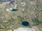Photos aériennes de "gorges" - Photo réf. E127207 - Le Lac de Melo surplomb par le lac de Capitello au fond des Gorges de la Restonica
