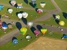 Photos aériennes de "montgolfiere" - Photo réf. E128471 - Lorraine Mondial Air Ballons 2013 : Vol du Mercredi 31 Juillet le soir lors du Record Mondial de Dcollage en Masse. (Greatest Mass Ascent)