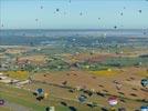 Photos aériennes de "montgolfiere" - Photo réf. E128594 - Lorraine Mondial Air Ballons 2013 : Vol du Jeudi 1 Aot le matin lors du Record Mondial de Dcollage en Ligne. (The Great Line, In-line Mass Ascent)