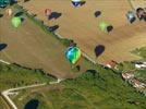 Photos aériennes de "montgolfiere" - Photo réf. E128601 - Lorraine Mondial Air Ballons 2013 : Vol du Jeudi 1 Aot le matin lors du Record Mondial de Dcollage en Ligne. (The Great Line, In-line Mass Ascent)