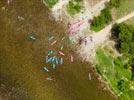 Photos aériennes de "gorges" - Photo réf. E134051 - Kayaks dans les gorges de l'Ardche