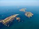 Photos aériennes de "archipel" - Photo réf. E135788 - Archipel des Sept Iles : L'Ile Plate, l'Ile aux Moines et l'Ile Bono