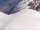 Photos aériennes de "blanc" - Photo réf. E142366 - Corde redescendant du sommet du Mont-Blanc