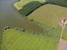 Photos aériennes de "Etang" - Photo réf. E146464 - L'tang de Welschhof et ses dizaines de cabanes de pcheurs