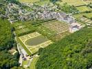 Photos aériennes de "francaise" - Photo réf. E151472 - Les jardins  la Franaise du Chteau de Villandry sont remarquables.