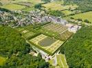Photos aériennes de "francaise" - Photo réf. E151473 - Les jardins  la Franaise du Chteau de Villandry sont remarquables.
