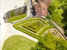 Photos aériennes de "francaise" - Photo réf. E153040 - Le Chteau de Hautefort et ses jardins  la Franaise