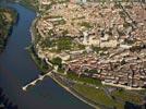 Photos aériennes de "Fleuve" - Photo réf. E153252 - Le Palais des Papes et le Centre Historique d'Avignon sont classs au Patrimoine Mondial de l'UNESCO.