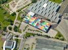 Photos aériennes de "toit" - Photo réf. U146308 - Le toit multicolore de la Cit du Train de Mulhouse