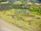 Photos aériennes de "Saint-Michel" - Photo réf. E150744 - Situ sur les herbus du Mont-Saint-Michel, la piste peut tre inonde lors des mares hautes.