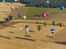 Photos aériennes de "montgolfiere" - Photo réf. E157803 - Lorraine Mondial Air Ballons 2015 : Vol du Dimanche 26 Juillet le matin lors du Record Mondial de Dcollage en Ligne. (The Great Line, In-line Mass Ascent)